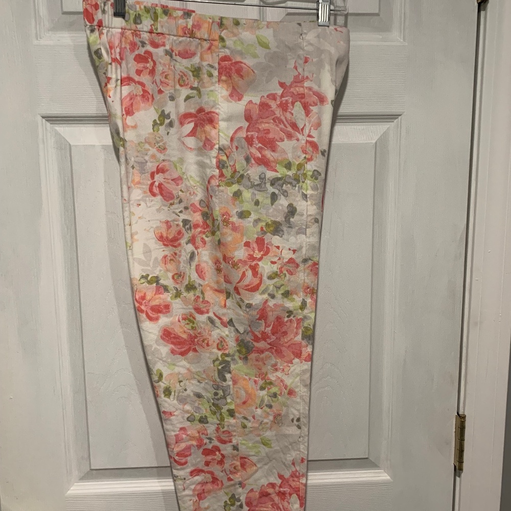 J jill Linen Stretch Crop Pants